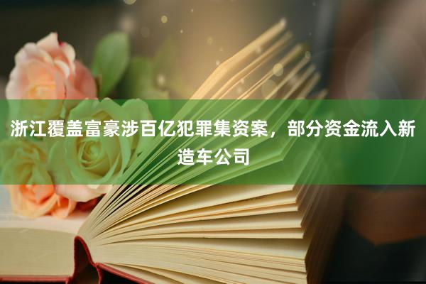 浙江覆盖富豪涉百亿犯罪集资案，部分资金流入新造车公司