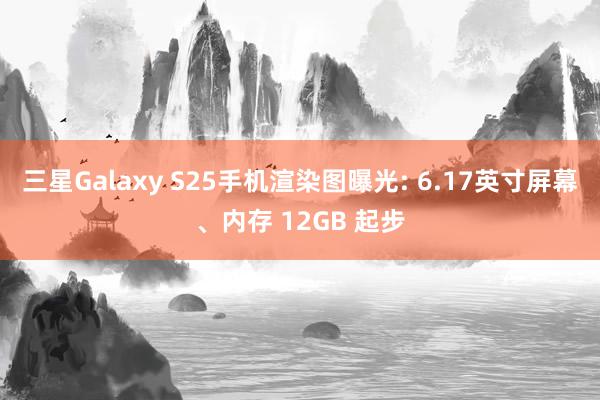 三星Galaxy S25手机渲染图曝光: 6.17英寸屏幕、内存 12GB 起步